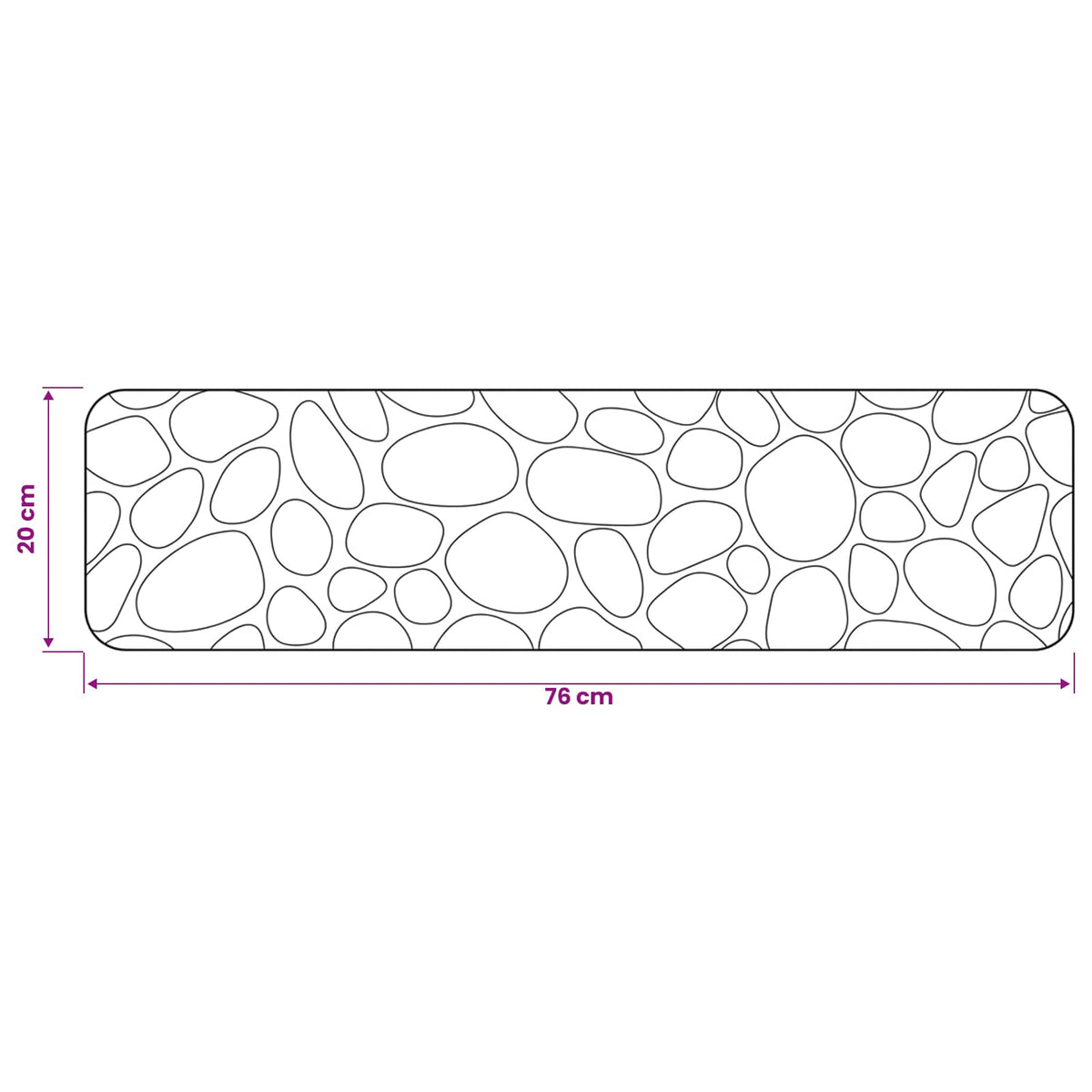 Porrasmatot 15 kpl 76 x 20 cm Beige Polyesteri Suorakaide