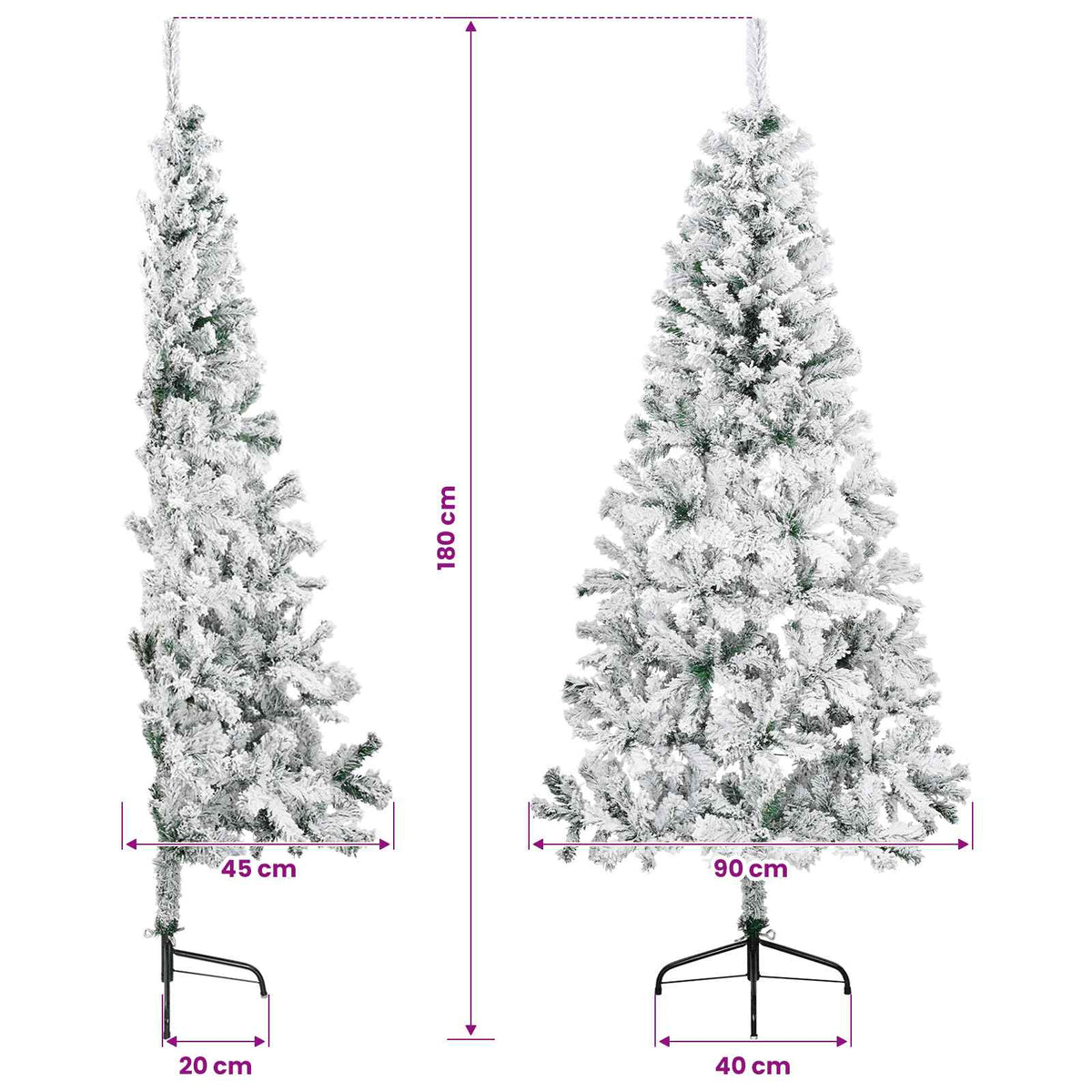 Salkomallinen tekoinen joulukuusi 180 cm 300 LEDiä