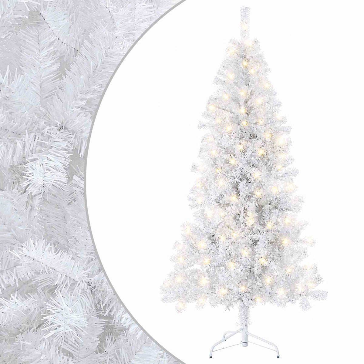 Salkomallinen tekoinen joulukuusi 120 cm 150 LEDiä