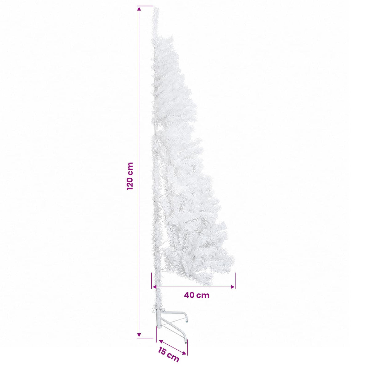 Tekokuusi joulupalloilla 120 cm 150 LEDiä Lämpimän Valkoinen