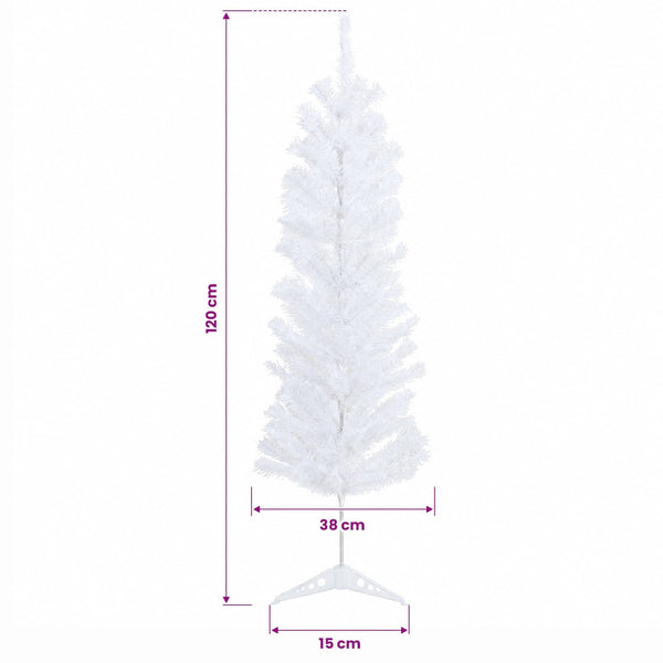 Kapea tekokuusi joulupalloilla 120 cm 150 LEDiä