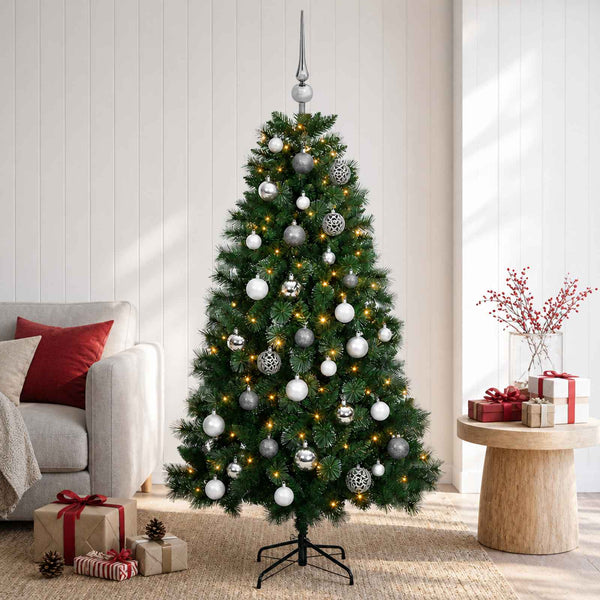 Tekojoulukuusi joulupalloilla 150 cm 150 LEDiä