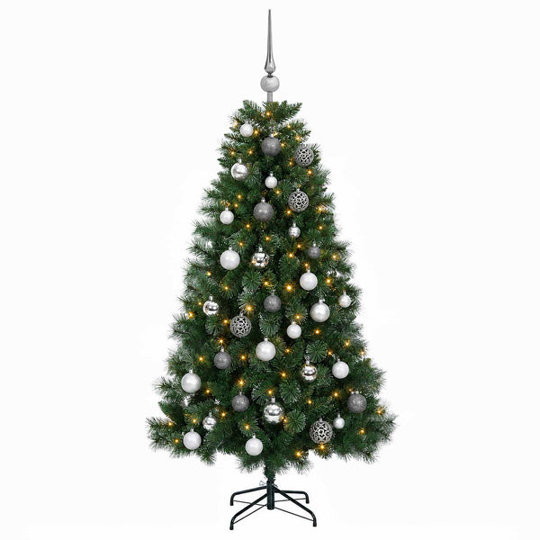 Tekojoulukuusi joulupalloilla 150 cm 150 LEDiä