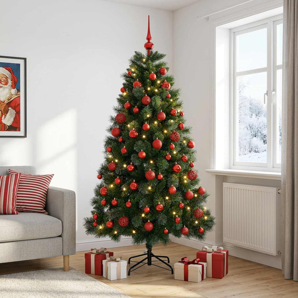Tekojoulukuusi joulupallolla 240 cm 300 LEDiä
