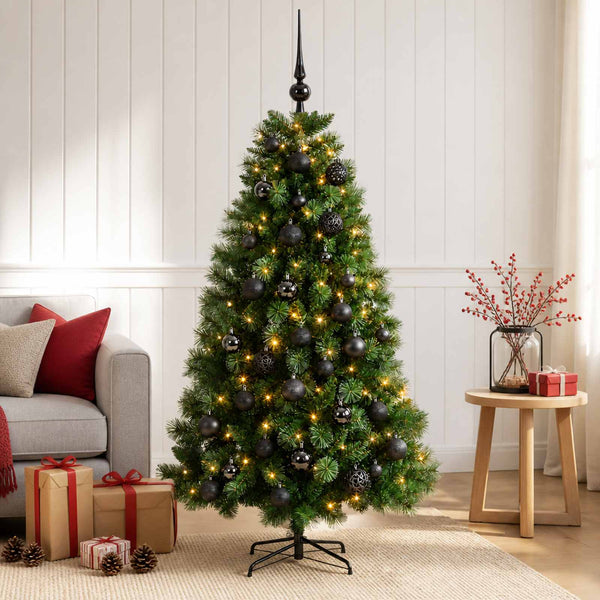 Tekojoulukuusi koristepallolla 150 cm 150 LEDiä