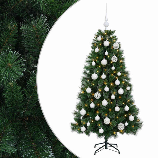 Tekokuusi koristepallolla 150 cm 150 LEDiä Lämpimän Valkoinen