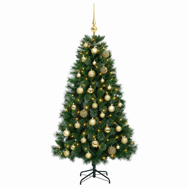 Tekokuusi ja joulupallo 150 cm 150 LEDiä Lämpimän Valkoinen