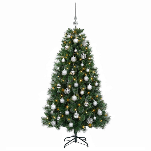 Tekojoulukuusi ja joulupallot 150 cm 150 LEDiä