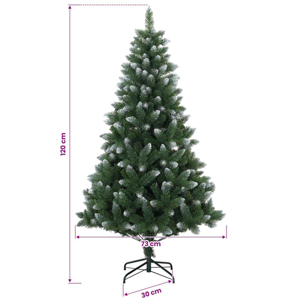 Muovinen joulukuusi koristeilla 120 cm 150 LEDiä