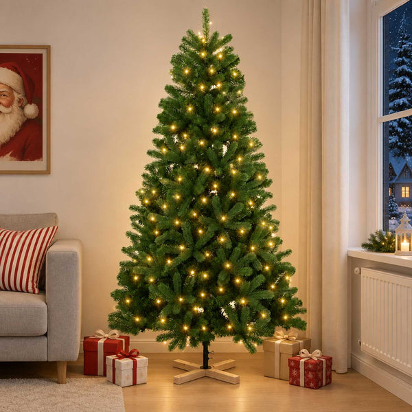 Tekojoulukuusi 210 cm 300 LEDiä Lämpimän Valkoinen