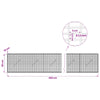 Gabion 3,5 mm langasta ja 5x2,5 cm verkosta 450x10x50 cm