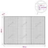 Gabion 3,5 mm langasta ja 5x2,5 cm verkosta 150x10x100 cm