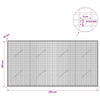 Gabion 3,5 mm langasta ja 5x2,5 cm verkosta 200x10x100 cm