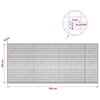 Gabion 3,5 mm langasta ja 5x2,5 cm verkosta 350x10x150 cm