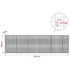 Gabion 3,5 mm langasta ja 5x2,5 cm verkosta 550x10x150 cm