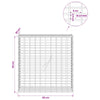 Gabion 3,5 mm langasta ja 5x2,5 cm verkosta 50x20x50 cm