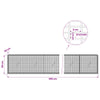 Gabion 3,5 mm langasta ja 5x2,5 cm verkosta 350x20x50 cm