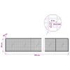 Gabion 3,5 mm langasta ja 5x2,5 cm verkosta 750x20x50 cm