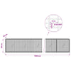 Gabion 3,5 mm langasta ja 5x2,5 cm verkosta 1050x20x50 cm