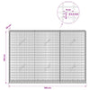 Gabion 3,5 mm langasta ja 5x2,5 cm verkosta 150x20x100 cm