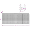 Gabion 3,5 mm langasta ja 5x2,5 cm verkosta 400x20x150 cm