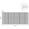 Gabion 3,5 mm langasta ja 5x2,5 cm verkosta 450x20x200 cm