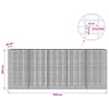 Gabion 3,5 mm langasta ja 5x2,5 cm verkosta 500x20x200 cm