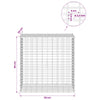 Gabion 3,5 mm langasta ja 5x2,5 cm verkosta 50x30x50 cm
