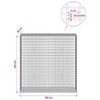 Gabion 3,5 mm langasta ja 5x2,5 cm verkosta 100x30x100 cm