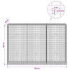 Gabion 3,5 mm langasta ja 5x2,5 cm verkosta 150x30x100 cm