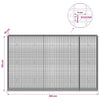 Gabion 3,5 mm langasta ja 5x2,5 cm verkosta 250x30x150 cm