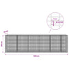Gabion 3,5 mm langasta ja 5x2,5 cm verkosta 550x30x150 cm