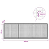 Gabion 3,5 mm langasta ja 5x2,5 cm verkosta 300x50x100 cm