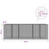 Gabion 3,5 mm langasta ja 5x2,5 cm verkosta 600x50x200 cm