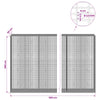 Gabion 3,5 mm langasta ja 5x2,5 cm verkosta 950x50x200 cm