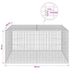 Gabion 3,5 mm langasta ja 5x2,5 cm verkosta 100x100x50 cm