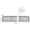 Gabion 3,5 mm langasta ja 5x2,5 cm verkosta 1000x100x50 cm
