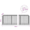 Gabion 3,5 mm langasta ja 5x2,5 cm verkosta 900x100x100 cm