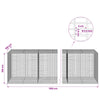 Gabion 3,5 mm langasta ja 5x2,5 cm verkosta 1100x100x100 cm