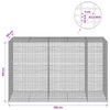 Gabion 3,5 mm langasta ja 5x2,5 cm verkosta 250x100x150 cm