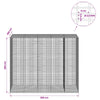 Gabion 3,5 mm langasta ja 5x2,5 cm verkosta 250x100x200 cm