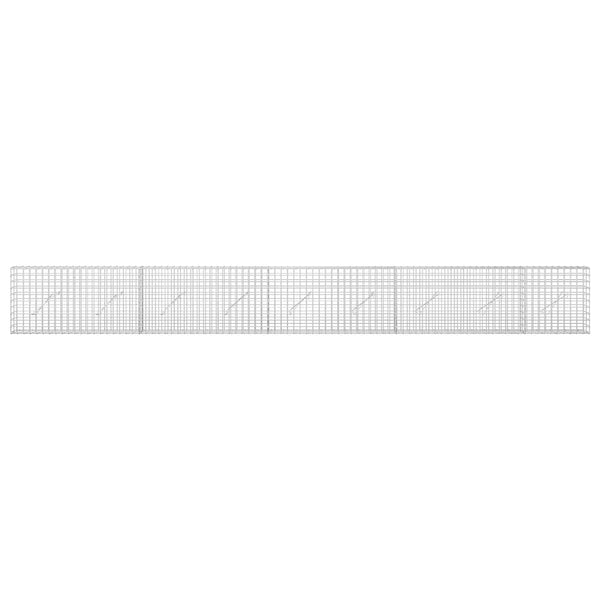 Gabioni, jossa 3,5 mm langat ja 5x5 cm verkko 450x10x50 cm