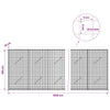 Gabioni, jossa 3,5 mm langat ja 5x5 cm verkko 1050x10x100 cm
