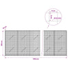 Gabioni, jossa 3,5 mm langat ja 5x5 cm verkko 1150x10x100 cm