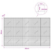 Gabioni, jossa 3,5 mm langat ja 5x5 cm verkko 250x10x150 cm