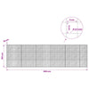 Gabioni, jossa 3,5 mm langat ja 5x5 cm verkko 550x10x150 cm