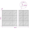 Gabioni, jossa 3,5 mm langat ja 5x5 cm verkko 650x10x150 cm
