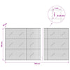 Gabioni, jossa 3,5 mm langat ja 5x5 cm verkko 700x10x150 cm
