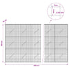 Gabioni, jossa 3,5 mm langat ja 5x5 cm verkko 850x10x150 cm