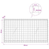 Gabioni, jossa 3,5 mm langat ja 5x5 cm verkko 100x20x50 cm